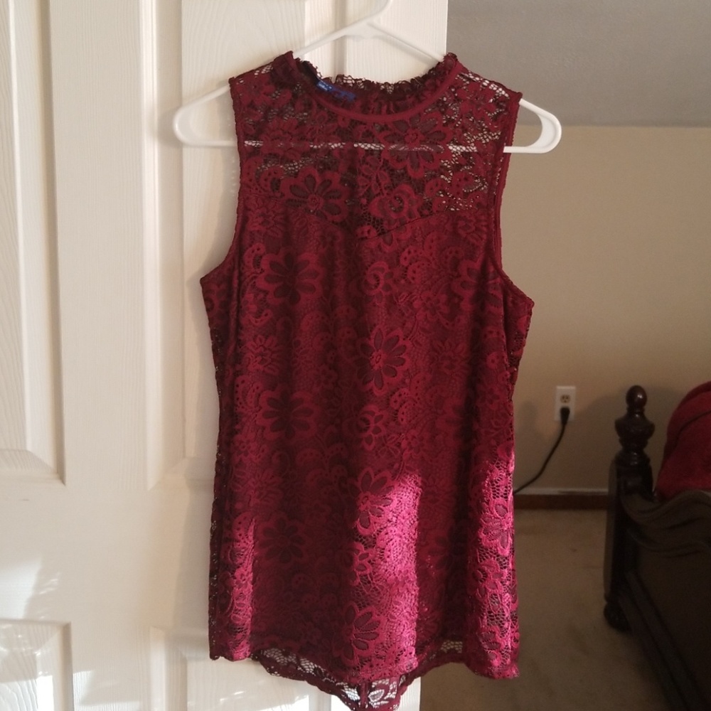 Apartment 9 lace red top